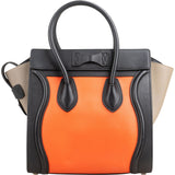 Céline Tricolor Leather Luggage Handbag