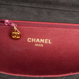 Chanel Quilted Chevron Suede 24K Gold Vintage Single Flap Shoulder Bag