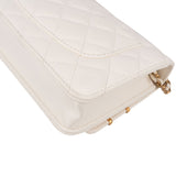 Chanel Quilted Lambskin Paris-Cosmopolite Charms Two-Tone Wallet On Chain Crossbody Bag