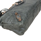Balenciaga Dark Green Leather Classic City Handbag