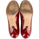 Chanel Red Patent Leather Chain CC Pumps (35,5)