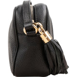 Gucci Black Pebbled Leather Soho Camera Crossbody Bag
