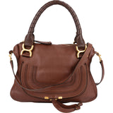 Chloé Grained Calfskin Marcie Satchel Handbag