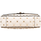 Valentino Quilted Leather Rockstud Spike Turnlock Flap Crossbody Handbag