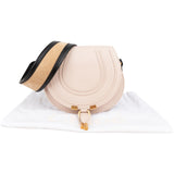 Chloé Bicolor Leather Marcie Saddle Crossbody Bag
