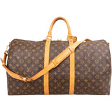 Louis Vuitton Monogram Canvas Keepall 55 Bandoulière Travel Bag
