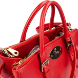 Mulberry Red Leather Zipped Bayswater Handbag