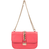 Valentino Garavani Leather Rockstud Glam Lock Flap Crossbody Bag