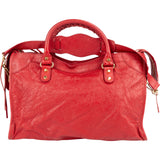 Balenciaga Red Leather City Handbag