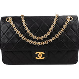 Chanel Quilted Lambskin 24K Gold Double Flap Shoulder Bag