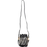 Fendi Monogram FF Mini Mon Tresor Bucket Shoulder Bag - vintageandkickz