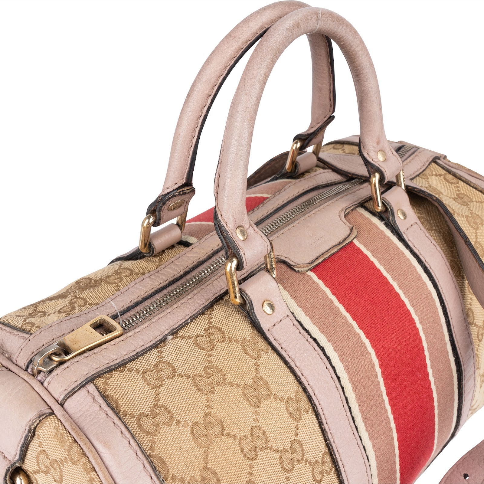 Gucci Monogram GG Canvas Boston Handbag - vintageandkickz