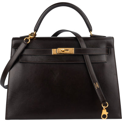 Hermès Box Calf Leather Kelly 32 Handbag