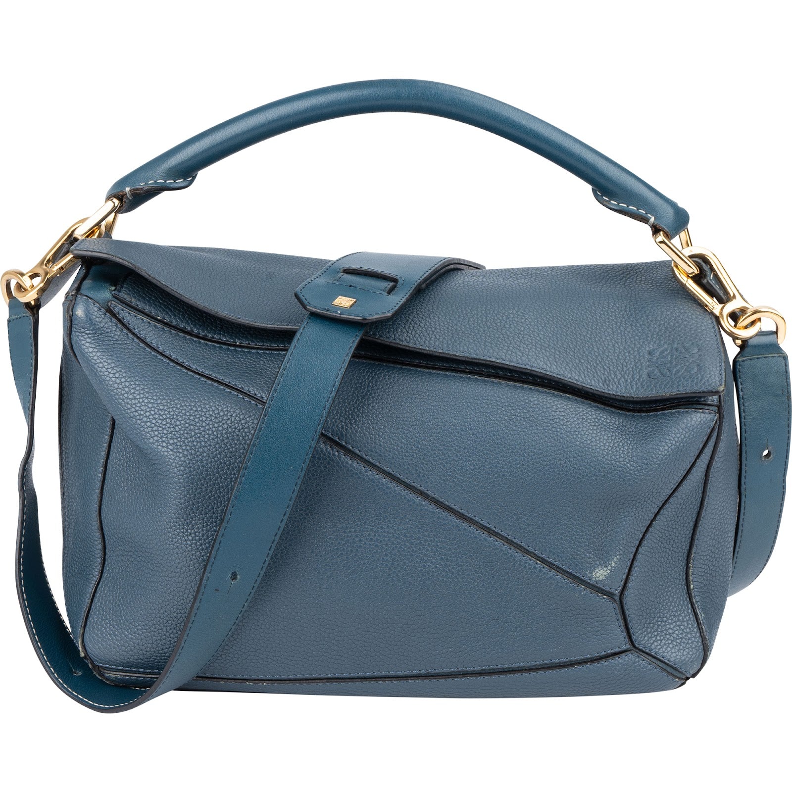 [🔄️B08 / F13] Loewe Grained Leather Small Puzzle Shoulder Bag - vintageandkickz