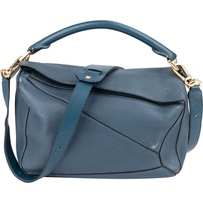 [🔄️B08 / F13] Loewe Grained Leather Small Puzzle Shoulder Bag - vintageandkickz