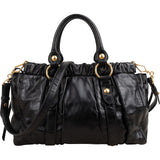 Miu Miu Vitello Lux Gathered Handbag