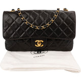 Chanel Soft Quilted Lambskin 24K Gold Medium Single Flap Crossbody Bag