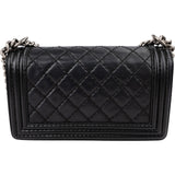 Chanel Quilted Lambskin Medium Boy Single Flap Crossbody Bag