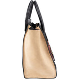 Celine Suede Bicolor Leather Luggage Handbag