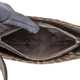Fendi Monogram FF Zucca Baguette Buckle Canvas Small Shoulder Bag
