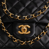 Chanel Quilted Lambskin 24K Gold Medium Double Flap Shoulder Bag