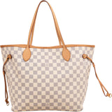 Louis Vuitton Monogram Damier Azur Canvas Neverfull MM Shoulder Bag