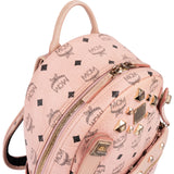 MCM Visetos Monogram Stark Studded 2 in 1 Mini Backpack