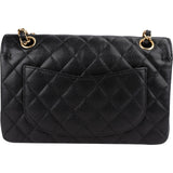 Chanel Quilted Caviar Leather Small Double Flap Shoulder Bag