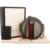 Gucci Supreme Monogram Ophidia GG Mini Round Crossbody Bag
