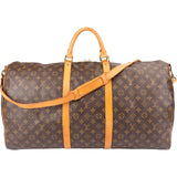 Louis Vuitton Monogram Canvas Keepall 60 Bandoulière Travel Bag