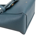 Celine Petrol Leather Grained Calfskin Belt Handbag