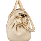 Miu Miu Vitello Lux Bow Satchel Crossbody Handbag