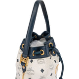 MCM Monogram Visetos Drawstring Bucket Handbag