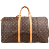 Louis Vuitton Monogram Canvas Keepall 55 Bandoulière Travel Bag