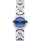 Fendi Silver Tone Emblem Bracelet 3050L Woman Watch