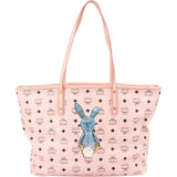 MCM Monogram Visetos Rabbit Reversible Liz Shopper Tote Bag
