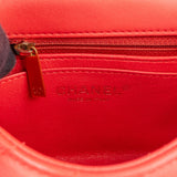 [🔄️B06 / F15] Chanel Red Leather Chevron Lambskin Mini Flap Bag with Top Handle Handbag - vintageandkickz