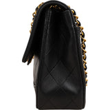 Chanel Quilted Lambskin 24K Gold Single Flap Shoulder Bag