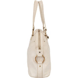 Yves Saint Laurent White Leather Medium Muse Handbag