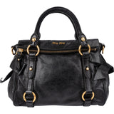 Miu Miu Vitello Lux Leather Small Bow Handbag