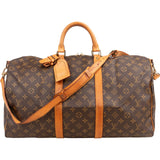 Louis Vuitton Monogram Canvas Keepall 50 Bandoulière Travel Bag