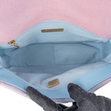 Chanel 19 Quilted Denim Sky Ombre Single Flap Crossbody Bag