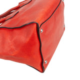 Prada Glaced Grained Leather Double Zip Tote Shopper Handbag