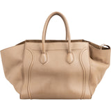Céline Drummed Calfskin Phantom Handbag