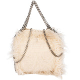 Stella McCartney Faux Fur Knitted Falabella Fold Over Tote Crossbody Handbag