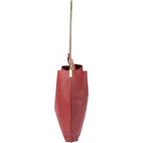 Saint Laurent Red Leather Talitha Suzanne Medium Bucket Shoulder Bag