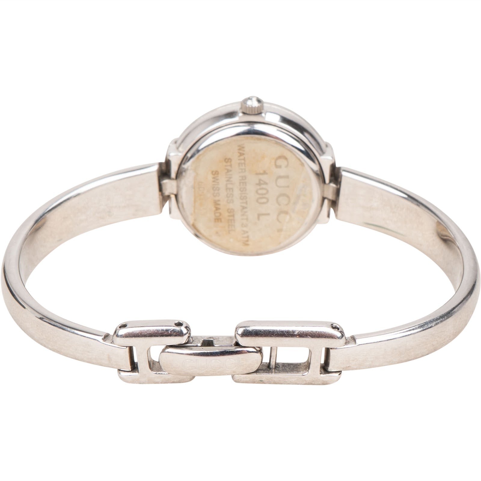 Gucci Silver Tone 1400L Women Watch - vintageandkickz