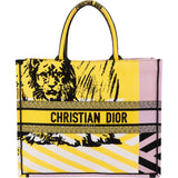 Christian Dior Embroidered Canvas D-Jungle Pop Book Tote Handbag
