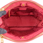 Prada Pink Leather Galleria Double Zip Tote Handbag - vintageandkickz