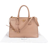 Prada Beige Saffiano Leather Galleria Handbag